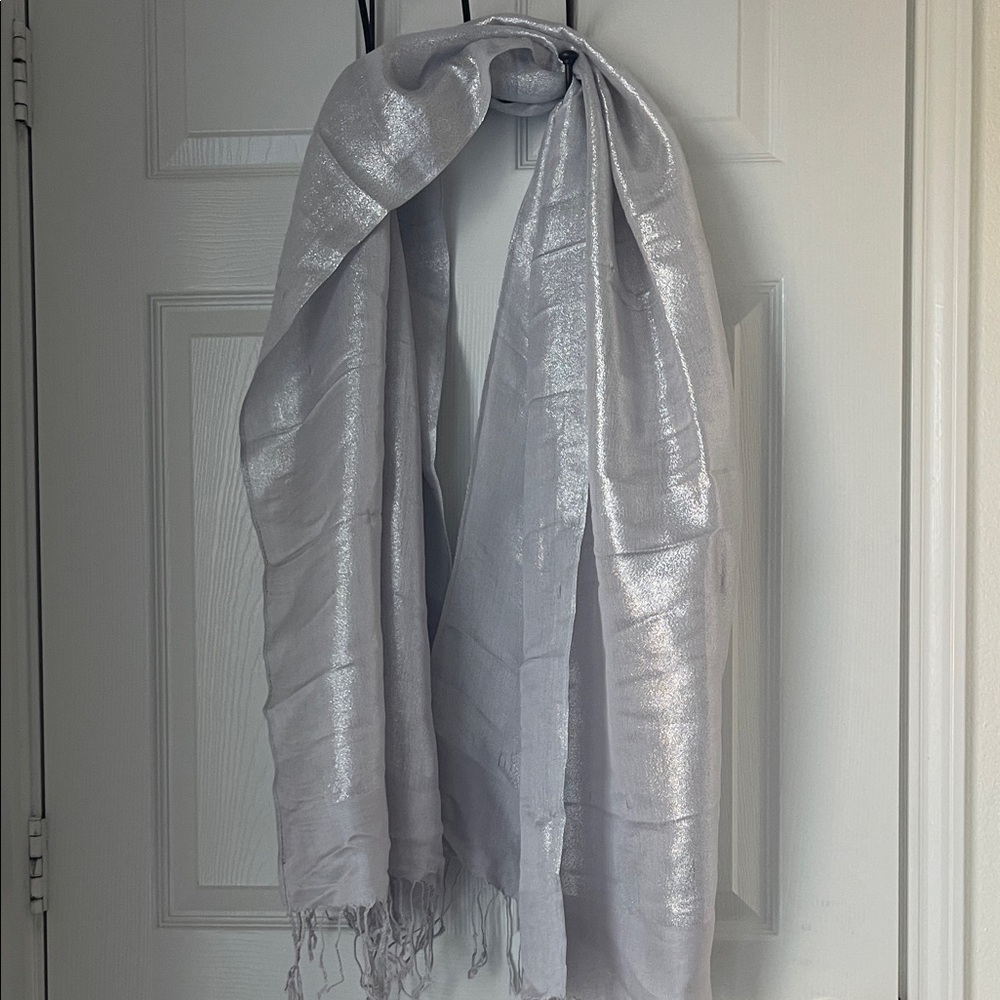 Shimmering Silver Scarf